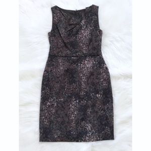 Elie Tahari Silk Sheath Career Midi Dress